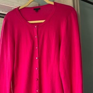Talbots Lg Pink/Fuschia cardigan